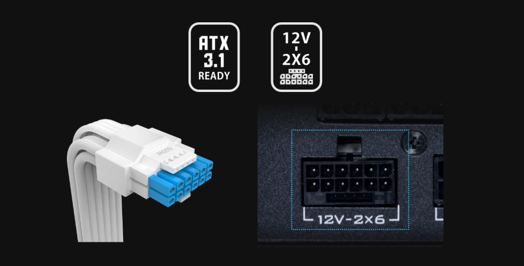 ATX 3.1、PCIe 5.0対応、12V-2×6コネクター搭載。92mm FDBファンを搭載